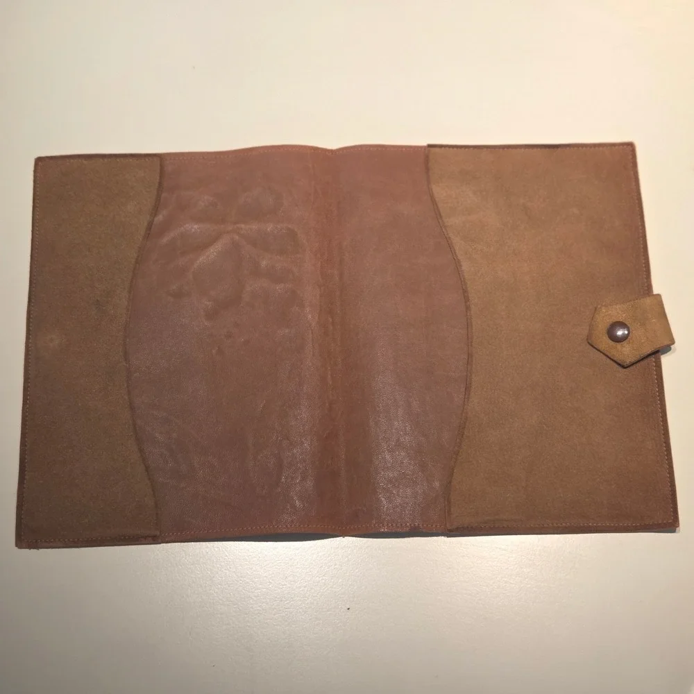 Vintage Suede Stationery Folio Buffalo‎ Bill Lookout Mt Colorado Artwork